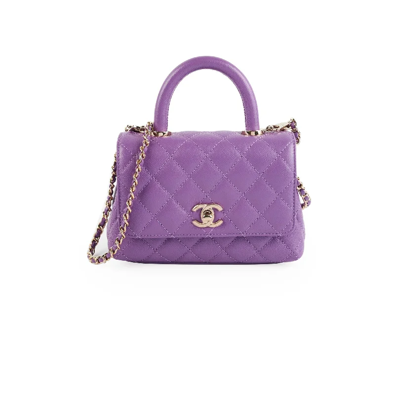 ITEM 9 - Chanel Mini Coco Handle Purple