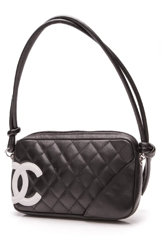 Chanel Cambon Ligne Pochette Bag - Black Calfskin