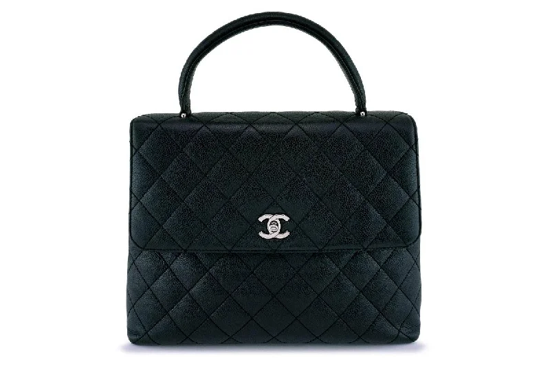 Chanel Black Caviar Classic Kelly Flap Bag SHW