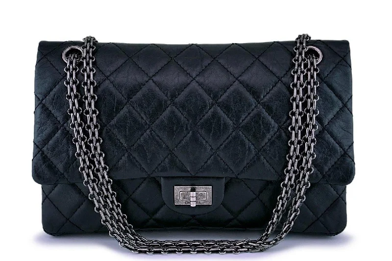 Chanel Black Classic 2.55 Reissue Flap Bag 226 RHW