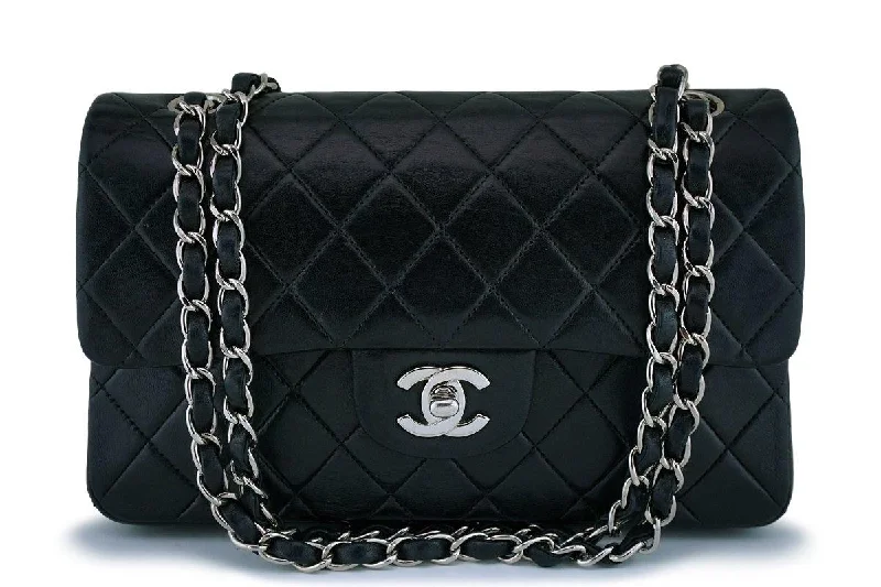 Chanel Black Lambskin Small Classic Double Flap Bag SHW