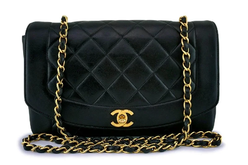 Chanel Black Vintage Quilted Classic "Diana" Shoulder Flap Bag