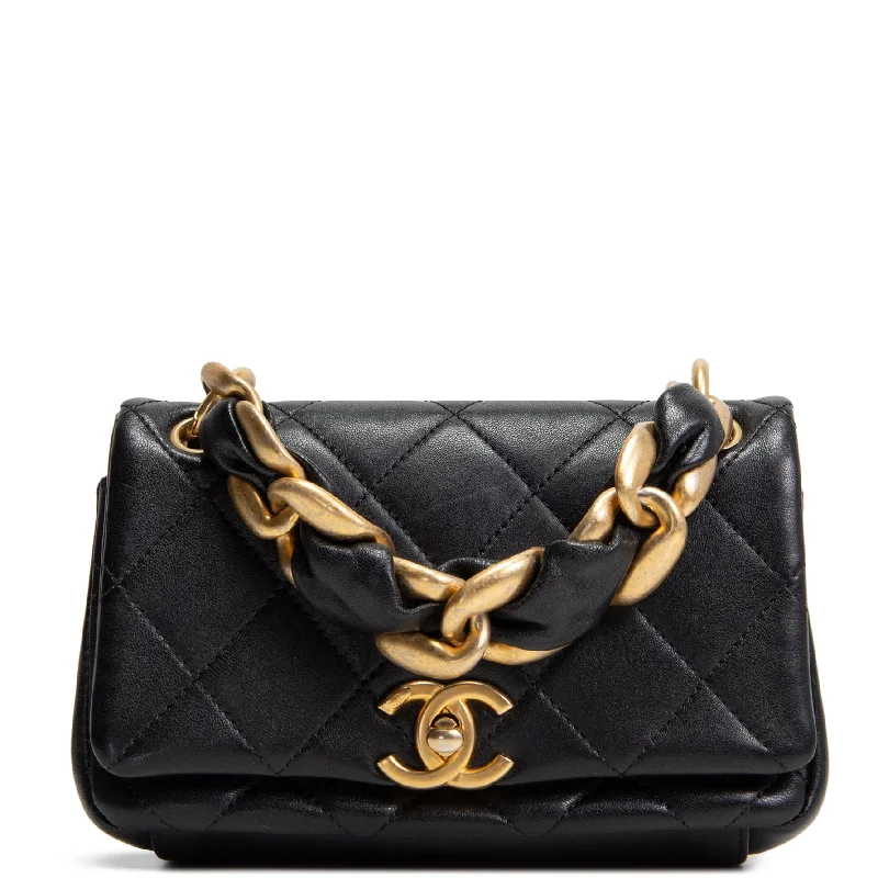 CHANEL Chain Is More Small Flap Black - OUTLET FINAL SALE