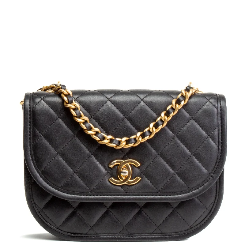 CHANEL Messenger Flap Bag - Black