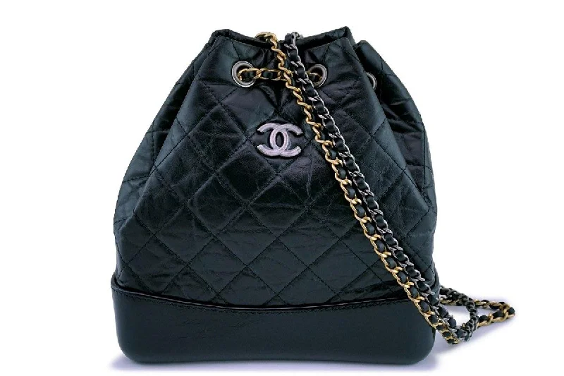 NIB Chanel Black Gabrielle Backpack Small Bag