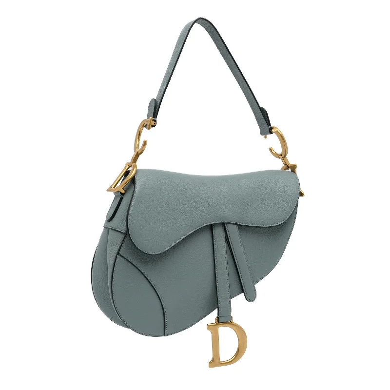 Dior Medium Leather Saddle Bag (rdD39t)